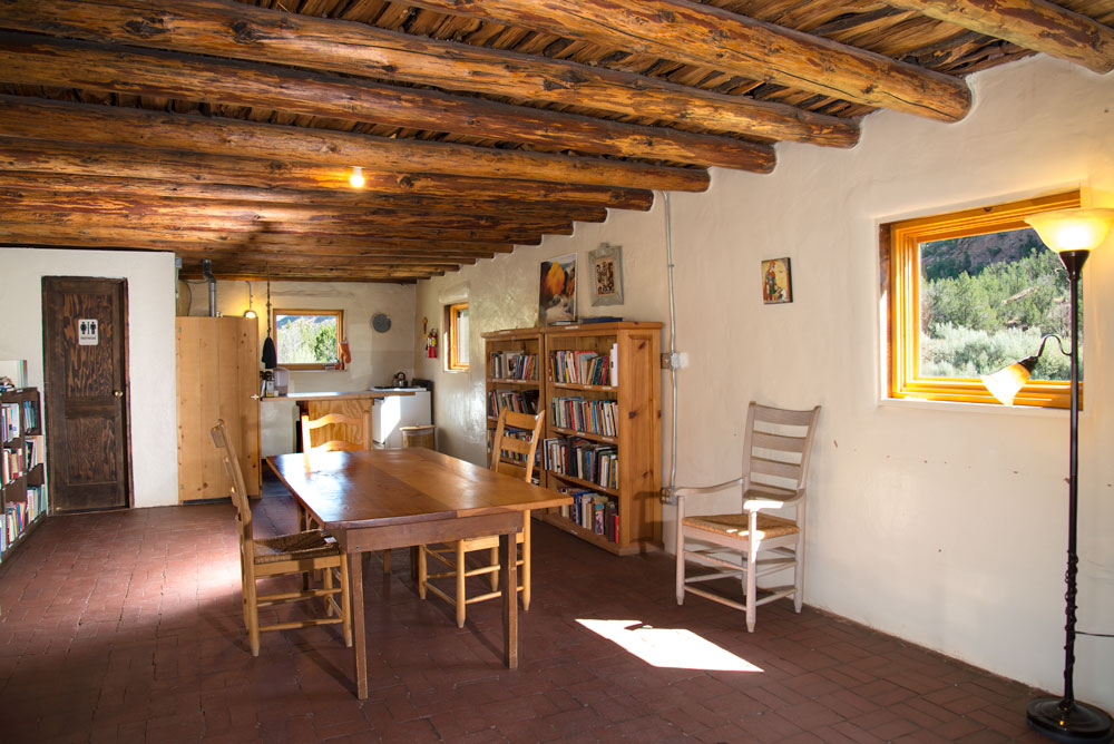 Guest House Library and Kitchen